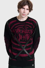 VOICES SPIRAL BONDAGE KNIT SWEATER