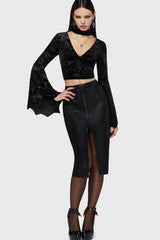 Yours Cruelly Bat Sleeve Top